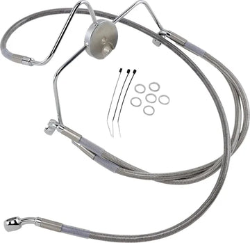 Harley Davidson Flhr [DRAG SPECIALTIES] – Edelstahl-Bremsleitungs-Kit, verlängert