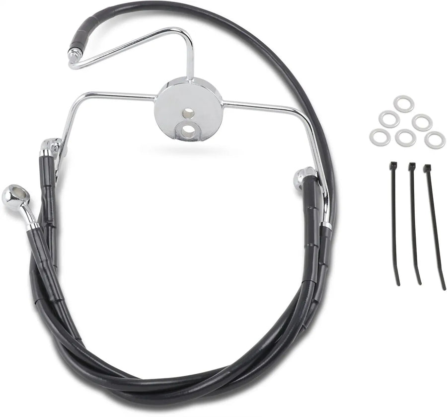 harley davidson flhr [DRAG SPECIALTIES] - Extended Black Vinyl Brake Line Kit