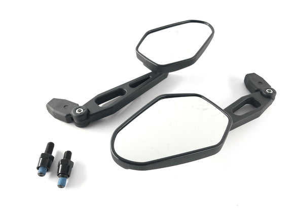 Universal Mirror Diego [Stock Goods] -Abs Black Adapter 2x M8-R E-getest