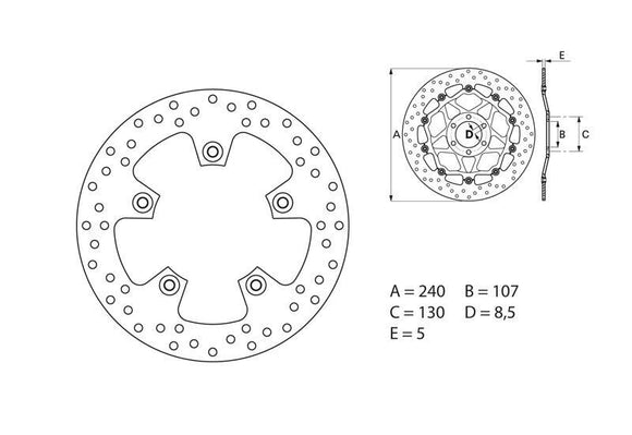 Ktm 890 Duke R [BREMBO] - Serie Oro rund starr Bremsscheibe