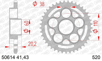 Hypermotard 950 [AFAM] - Sprocket Steel Standard - 520
