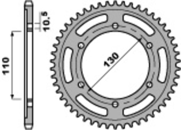 スズキV -Strom 800 DE DL800 [PBR]  - 標準チェーンホイールC45スチール