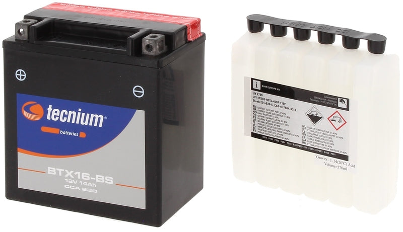Kawasaki Vn 1600 Classic [TECNIUM] - Wartungsfreie Batterie mit Säurepack - BTX16-BS