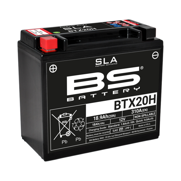 Harley Davidson Fxlr [BS BATTERY] – SLA:n huoltovapaa akku, tehdasaktivoitu – BTX20H