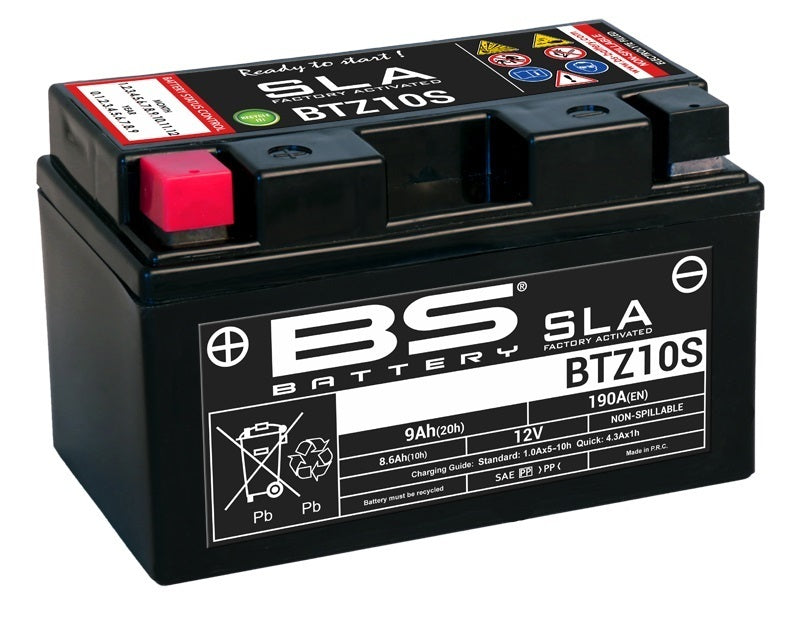 Yamaha Tracer 9 Y-Amt [BS BATTERY] - SLA Wartungsfreie Batterie Werkseitig aktiviert - BTZ10S