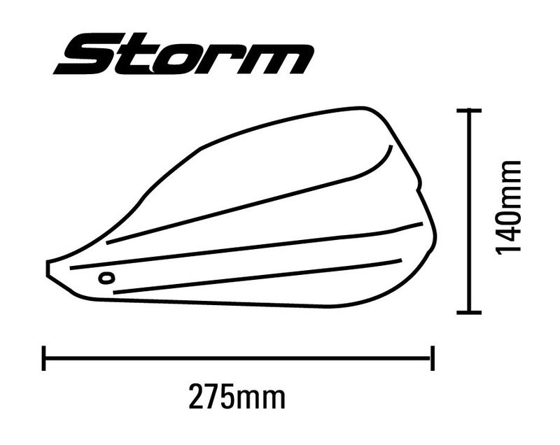 Triumph Trident 660 [BARKBUSTERS] - Storm Hanguads Set Einpunkt-Klemmhalterung-Lenkerende Ø22mm Schwarz