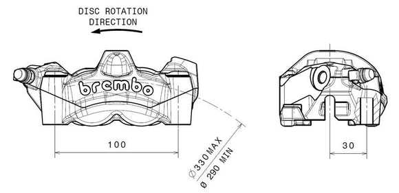 Honda Cb 1000 [BREMBO] - M50 Bremssattel vorne links Titan Ø30mm