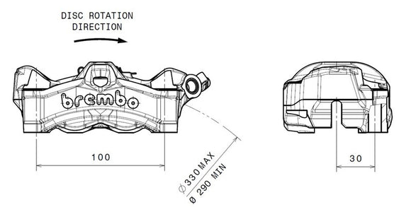 Honda Cb 1000 [BREMBO] - Stylema Bremssattel recht links schwarz