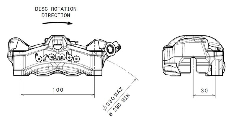 Honda Cb 1000 [BREMBO] - Stylema bremsekaliber foran højre naturlig