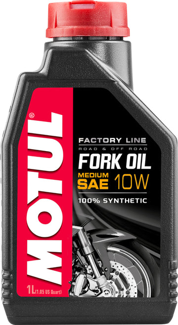 Oil bifurcado 10W 1 litro para motocicletas - Motul Factory Line