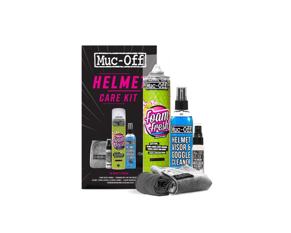 Motorcycle helmet care set for visor and outer shell [muc-off]
