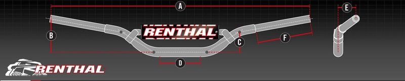 Honda XL 1000 [RENTHAL] - Styre LE2 hårdanodiserad med stoppning