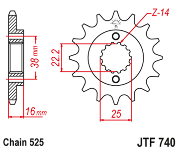 Ducati Desertx Dx900 [JT Sprockets] - Lawaaierige stalen rondsel met lawaaier - 0