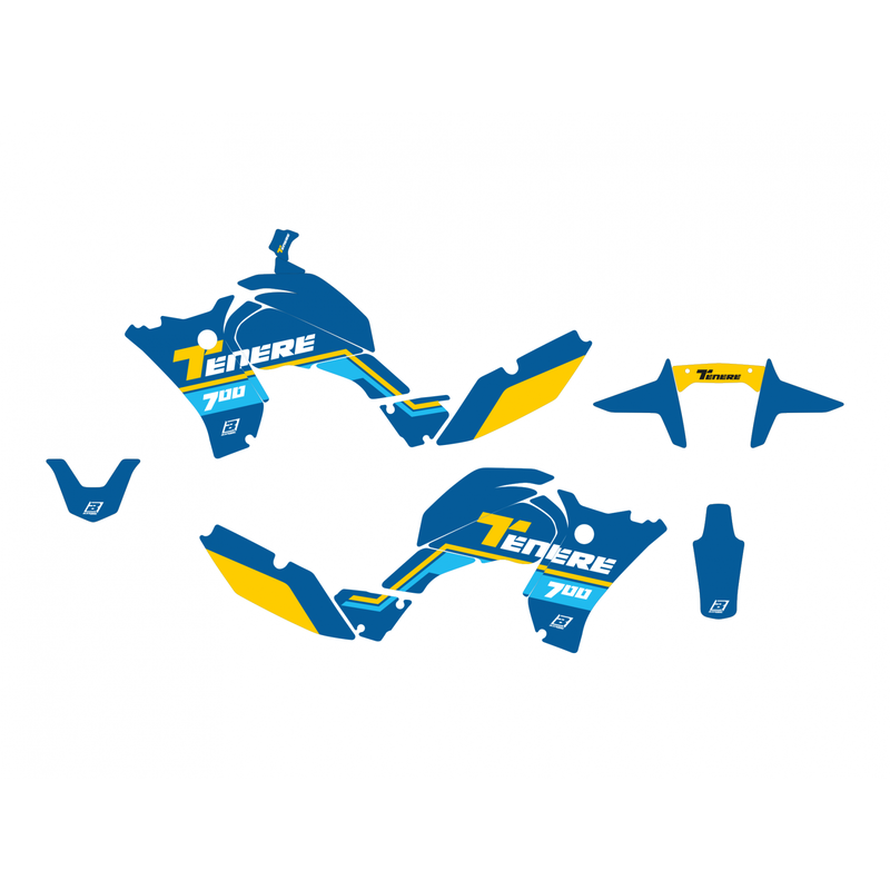 Yamaha Ténéré 700 [BLACKBIRD] - Kit gráfico Rally Ride – Azul