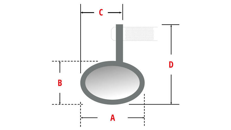 Mo.View Blade Lenkerendenspiegel Schwarz Raute [MOTOGADGET] Perspektivansicht