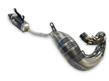 Ktm Sx 250 [FRESCO] - Komplett-Auspuffsystem - Carby Endtopf schwarzes Aluminium