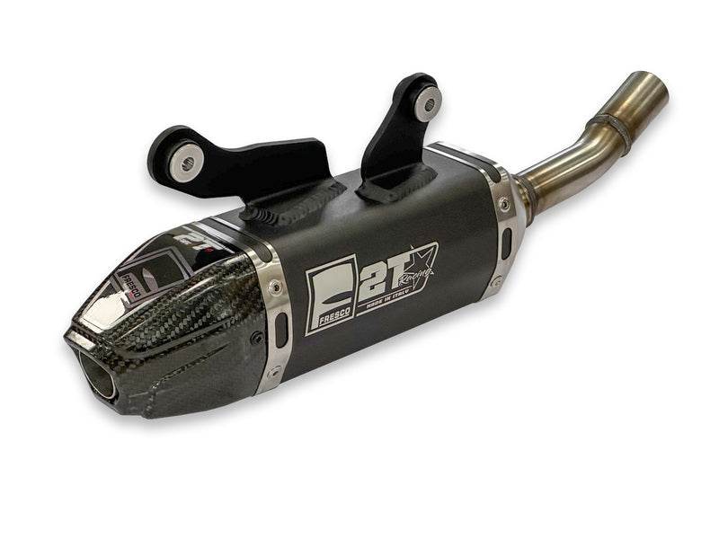 Ktm Sx 250 [FRESCO] - Carby Schalldämpfer schwarzes Aluminium/Karbon-Endkappe