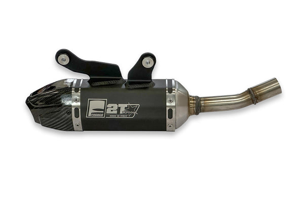 Ktm Sx 250 [FRESCO] - Carby Schalldämpfer schwarzes Aluminium/Karbon-Endkappe