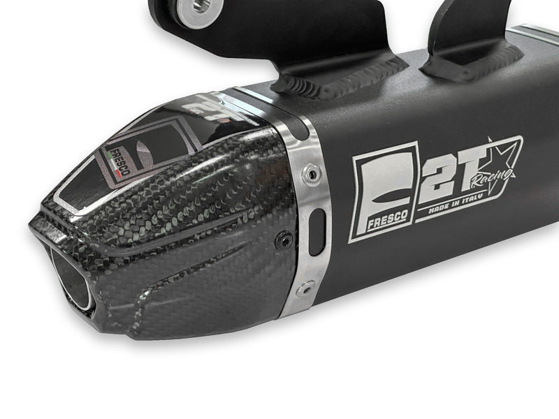 Ktm Sx 250 [FRESCO] - Carby Schalldämpfer schwarzes Aluminium/Karbon-Endkappe