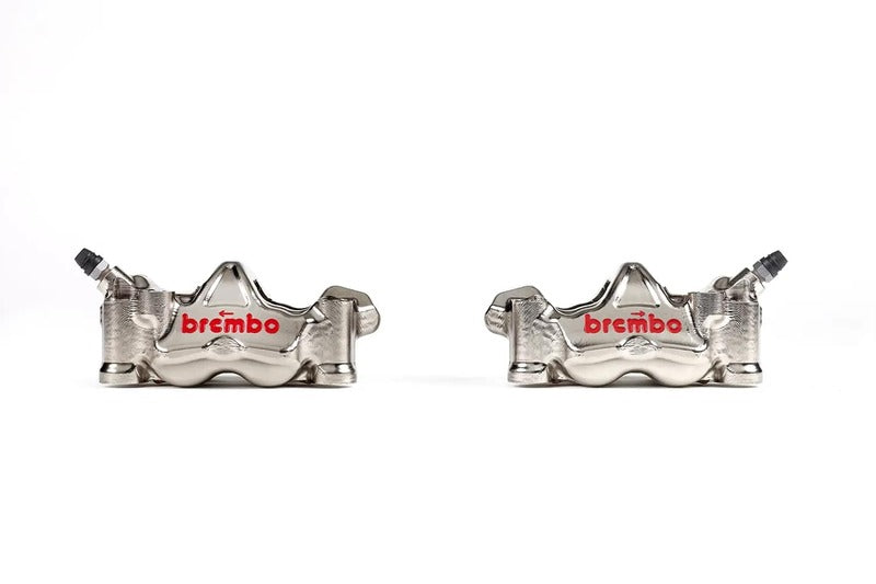 Aprilia Rs 660 [BREMBO RACING] - Paar GP4RX - 1mm Bremssättel (CNC-gefräst - verchromt) (mit Belägen)