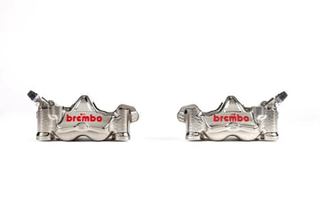 Hyperstrada 821 [BREMBO RACING] - Par de GP4RX - pinzas de freno de 1 mm (mecanizadas en CNC - cromadas) (con pastillas)