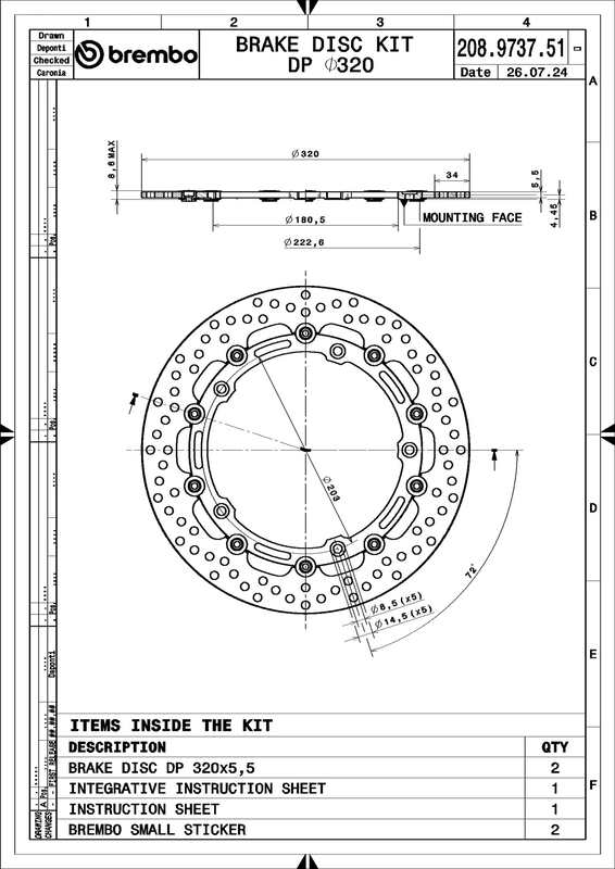 Bmw R Ninet Racer [BREMBO RACING] - UPGRADE Supersport kulaté plovoucí brzdové kotouče - v páru