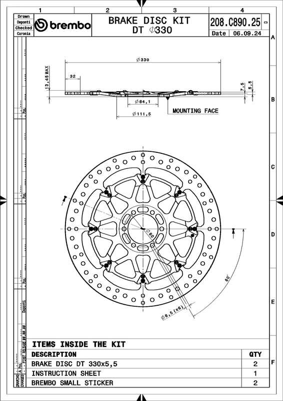 Aprilia Tuono 1100 [BREMBO RACING] - UPGRADE T-Drive rund schwimmend Bremsscheibe