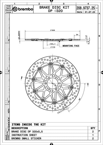 Aprilia Dorsoduro 750 [BREMBO RACING] - UPGRADE Supersport rund schwimmend Bremsscheiben - paarweise - 0