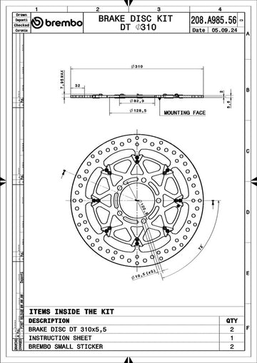 Triumph Speed Triple 1200 Rs [BREMBO RACING] - UPGRADE T-Drive rund schwimmend Bremsscheibe