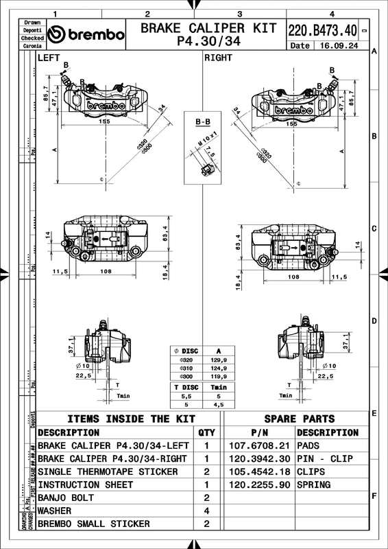 Kawasaki Z 900 Rs Se [BREMBO RACING] - UPGRADE GP4-RB 4-Kolben-Bremssättel (Paar) vorne, Ø 30/34 mm