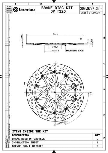 Ducati Multistrada 1200 [BREMBO RACING] - UPGRADE Supersport Paar schwimmende Bremsscheiben – 208973736 - 0