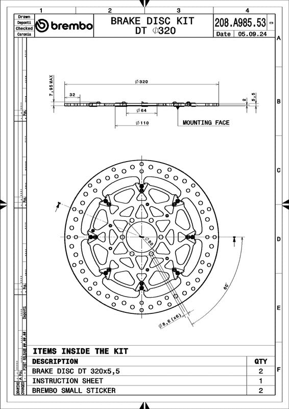 Bmw R 1150 [BREMBO RACING] - UPGRADE T-Drive rund schwimmend Bremsscheibe