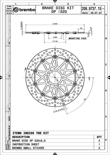 Suzuki Gsx-R 600 [BREMBO RACING] - UPGRADE Supersport rund schwimmend Bremsscheiben - paarweise