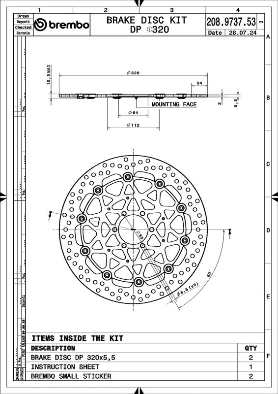 Bmw R 1150 [BREMBO RACING] - UPGRADE Supersport rund schwimmend Bremsscheiben - paarweise
