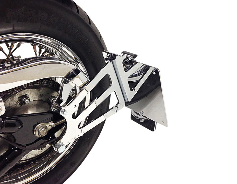 Kawasaki Vn 800 [BURCHARD EXCELLENCE] - Seitlicher Kennzeichenhalter mit Teilegutachten, Kawasaki VN 800 Vulcan /Classic, chrom