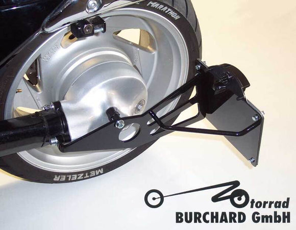 Suzuki M 800 Intruder [BURCHARD EXCELLENCE] - Seitlicher Kennzeichenhalter mit Teilegutachten, Suzuki Volusia /Intruder, chrom