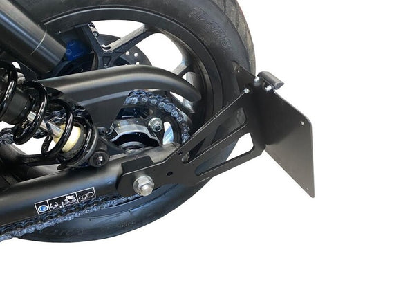 Honda Cmx Rebel [BURCHARD EXCELLENCE] - Portatarga laterale con certificato di parti, Honda CMX 1100 Rebel cambio manuale/SC83, nero opaco