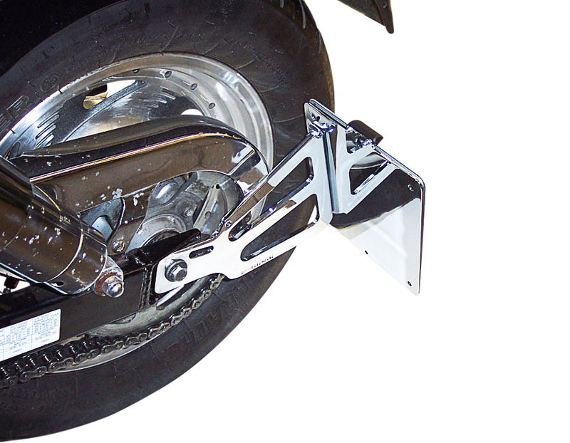 Suzuki Vz 800 [BURCHARD EXCELLENCE] - Sidenummerpladeholder med delecertifikat, Suzuki VZ 800 Marauder/AF svingarmshøjde ca. 45 mm, blank sort