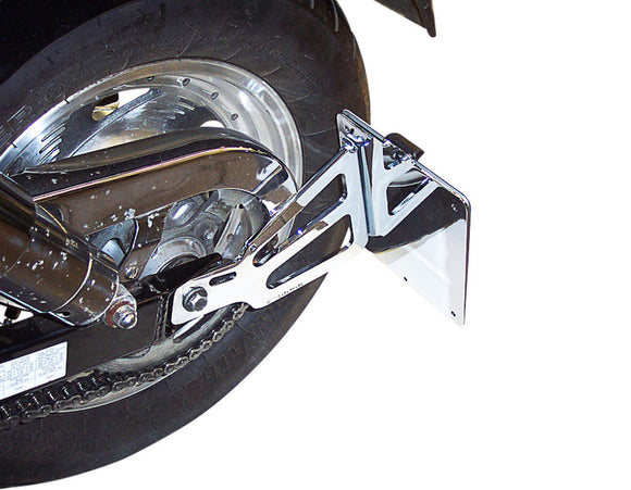 Suzuki Vz 800 Marauder [BURCHARD EXCELLENCE] - Seitlicher Kennzeichenhalter mit Teilegutachten, Suzuki VZ 800 Marauder/AF Schwingenhöhe ca. 45mm, schwarz glänzend