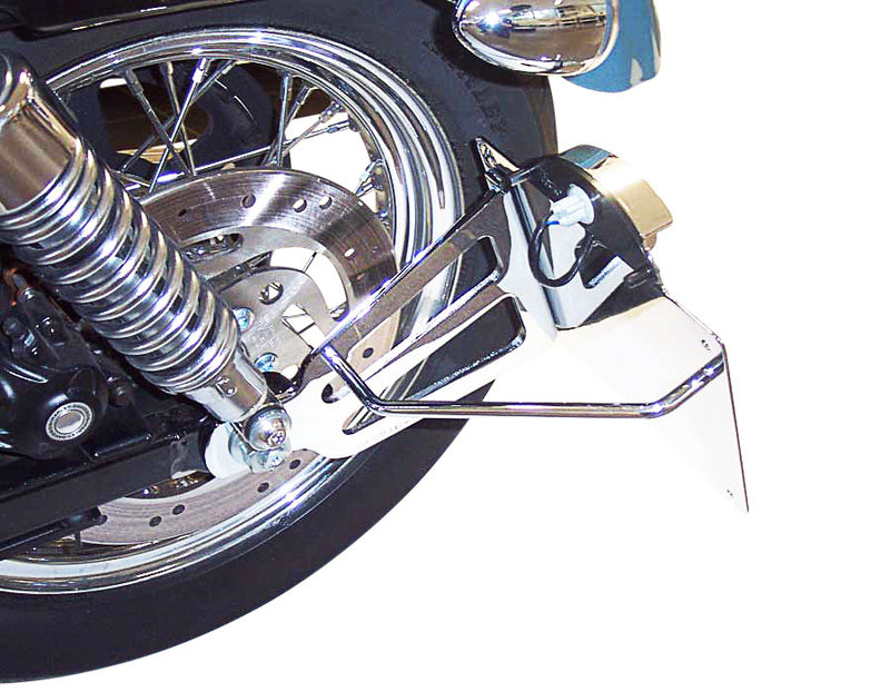 Harley Davidson Touring Note [BURCHARD EXCELLENCE] - Portatarga laterale con certificato di ricambio, H.-D. Sportster/XL2 asse da 19 mm, nero lucido