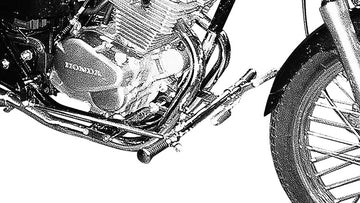 Honda Ca 125 [BURCHARD EXCELLENCE] - vorverlegte Fußrastenanlage mit Teilegutachten, +22 cm, CA 125 Rebel / CMX 250 Rebel, Sundance glatt, chrom - 0