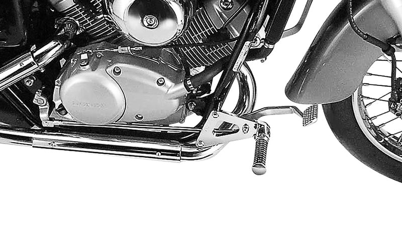 Honda Vt 125 [BURCHARD EXCELLENCE] - fremre fotstøttesystem med ABE, +16 cm, Honda VT 125 Shadow, Sundance orig. Spak, krom