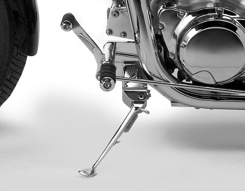 Suzuki Vs 1400 Intruder [BURCHARD EXCELLENCE] - système de repose-pieds avant avec certificat de pièces, +25 cm, Suzuki VS 1400 Intruder, Sundance lisse, noir brillant