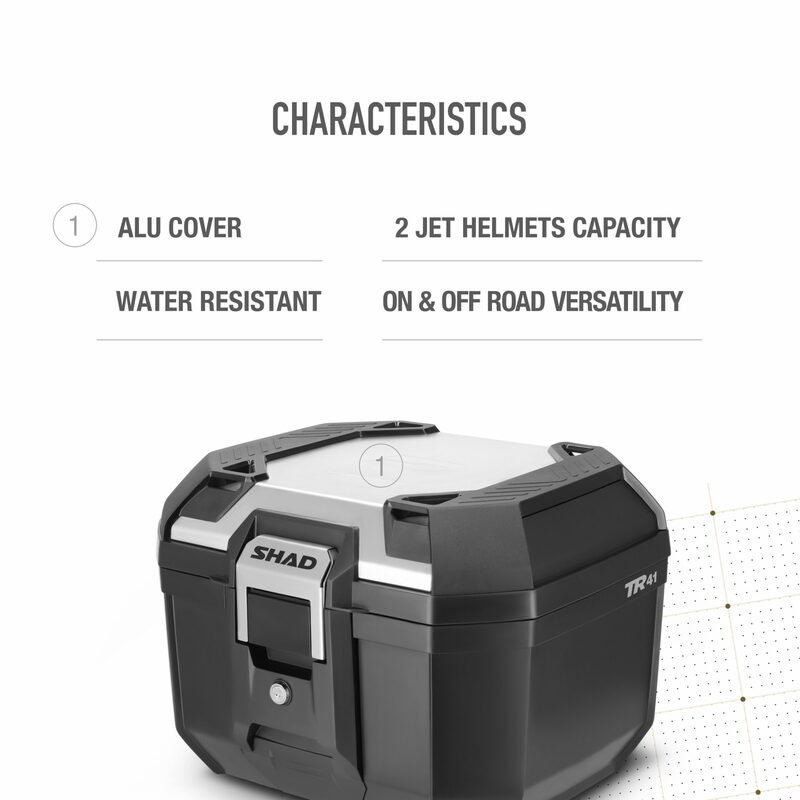 Honda X-Adv [SHAD] - Topcase Terra TR41 preto/tampa alumínio