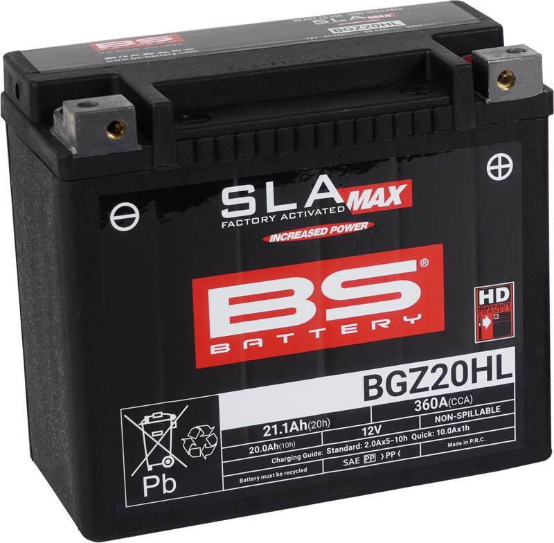 Harley Davidson Fxsb [BS BATTERIJ] - SLA Onderhoudsvrije batterij fabrieksgeactiveerd - BGZ20HL