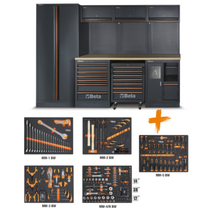BETA TOOLS C45PRO 2.0 W Werkstatteinrichtung mit 268 Beta Worker Universalwerkzeugen