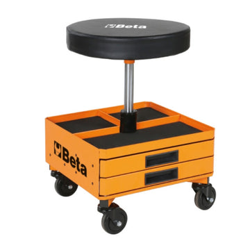 BETA Swivel workshop seat with tool drawers
