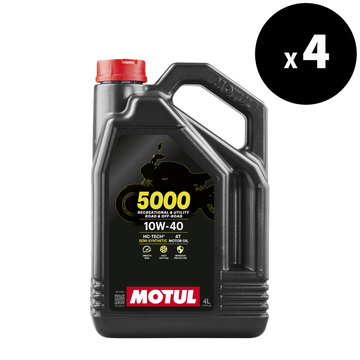 Olio motore 5000 4t 10w40, 4 litri, pacchetto da 4 [motul]