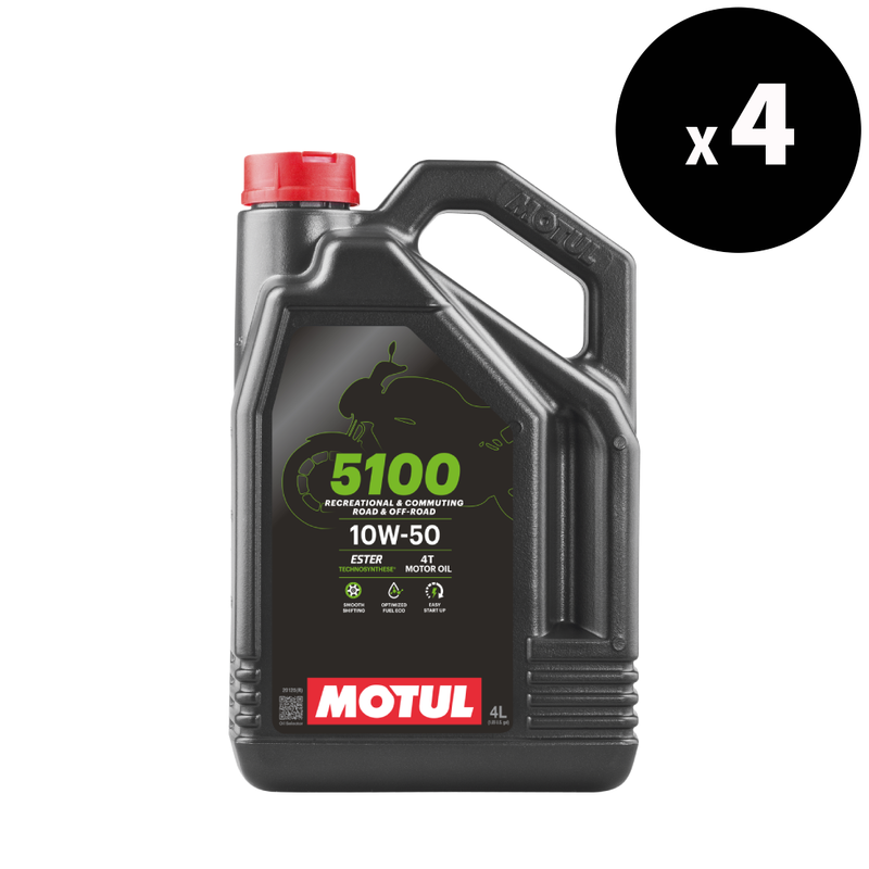 5100 4T 10W50 variklio alyva 4L – 4 vnt. pakuotė [Motul]