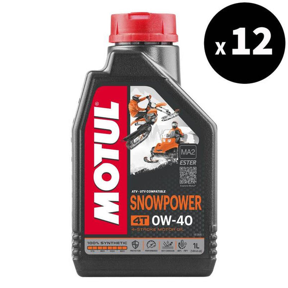 SnowPower4T 0W40モーターオイル1L X12 [Motul]